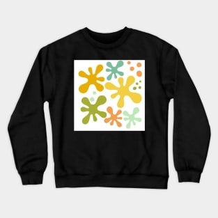 Blobs, softy blobby shapes in yellow green colors Crewneck Sweatshirt